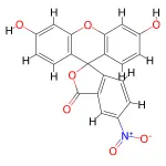 Structure of 5(6)-Nitrofluorescein CAS 78512-32-0
