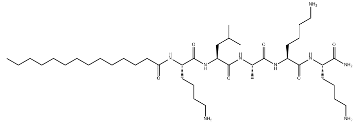 Structure of Myristoyl Pentapeptide-17 CAS 959610-30-1
