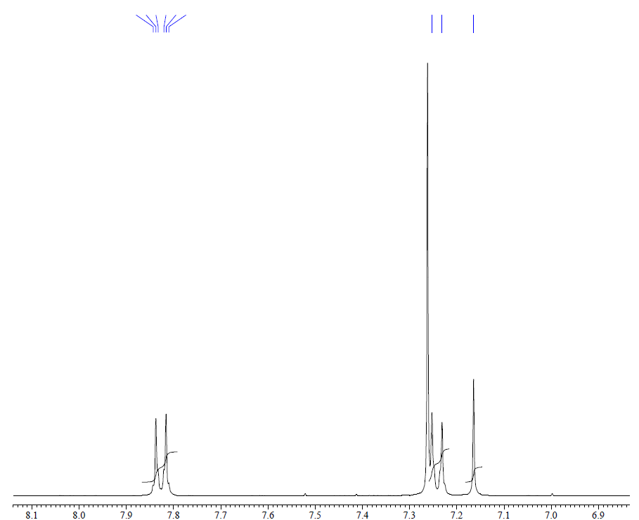 NMR1 of 4,4',4'',4'''-(1,4-Phenylenebis(azanetriyl))tetrabenzaldehydeCAS854938-59-3