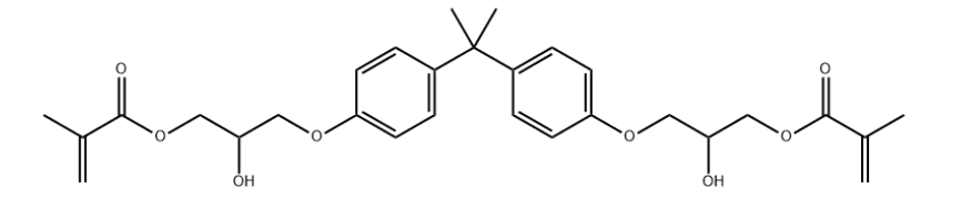 Structure of <span class="caps">BIS-GMA</span> <span class="caps">CAS</span> 1565-94-0 Structure of BIS-GMA CAS 1565-94-0